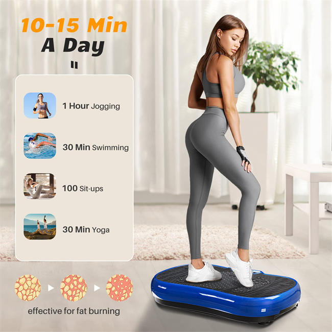 Plate Exercise Machine with Bluetooth Speaker, 99 Levels & 10 Modes Whole Body Shape Vibration Platform Machine with Jump Rope for Weight Loss Fitness, Home Gym Equipment Workout Machine