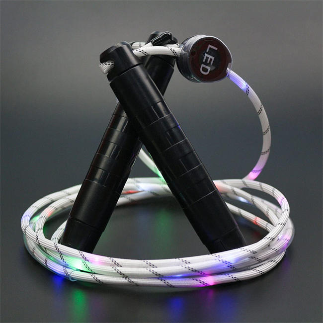 LED Jump Rope USB RECHARGEABLE for ADULTS and KIDS - Adjustable Size